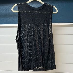 Lululemon black cheetah print tank